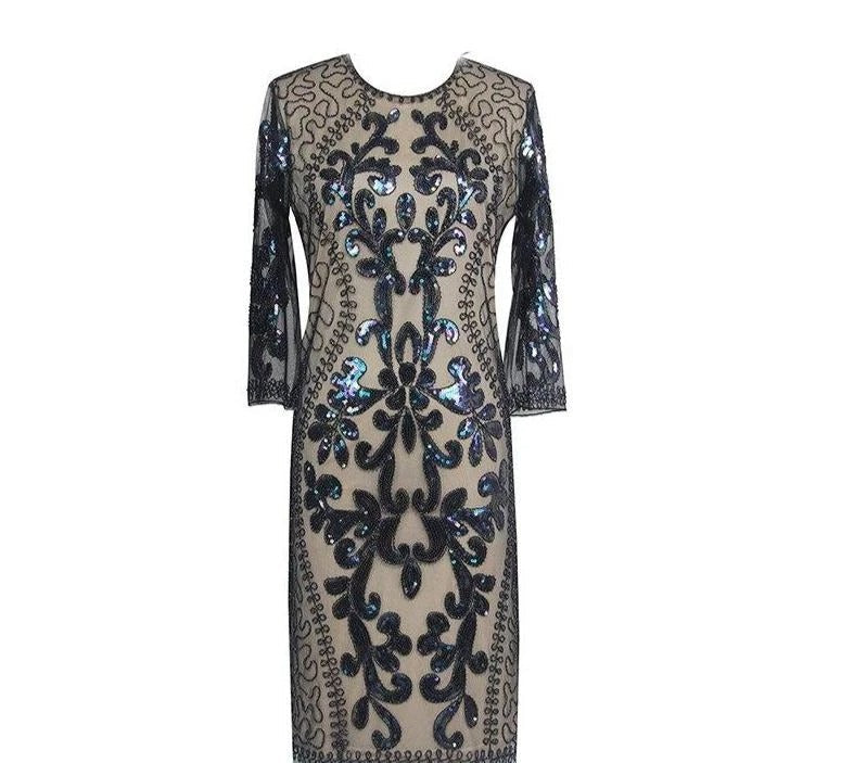 Rochie De Seara In Stil Gatsby Bej