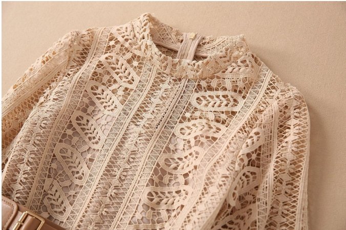 Rochie Vintage Din Dantela Roz Pal