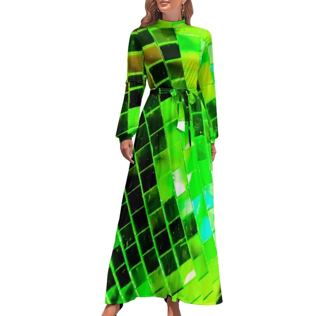 Rochie Disco Verde Anilor 70