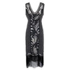 Rochie Neagră Și Argintie Gatsby Spirit