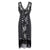 Rochie Neagră Și Argintie Gatsby Spirit