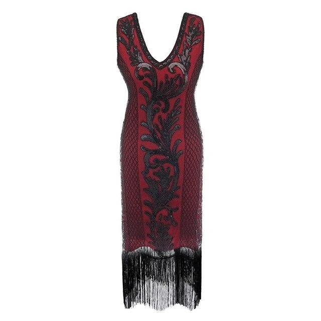 Rochie Gatsby Spirit Roșie Și Neagră
