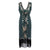 Rochie Gatsby Spirit Verde Și Aurie
