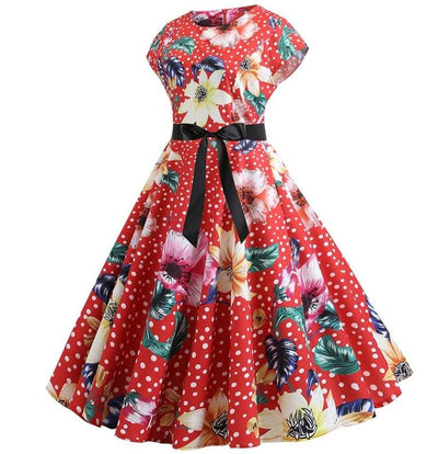Rochie Artistică Vintage Evazată