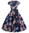 Rochie Evazată Blue Leaves Vintage