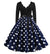 Rochie Vintage Evazată Cu Buline Bleumarin Alb