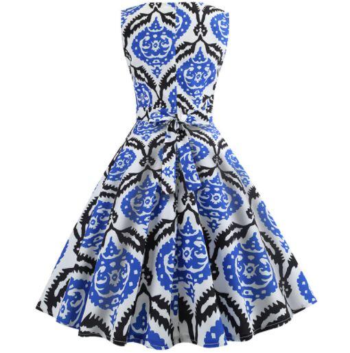 Rochie Neagră Și Albastră Din Anii 50