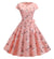 Rochie Evazată Florală Roz Vintage