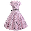 Rochie Evazată De Epocă Muzică Roz