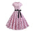 Rochie Evazată Roz Vintage De Primăvară