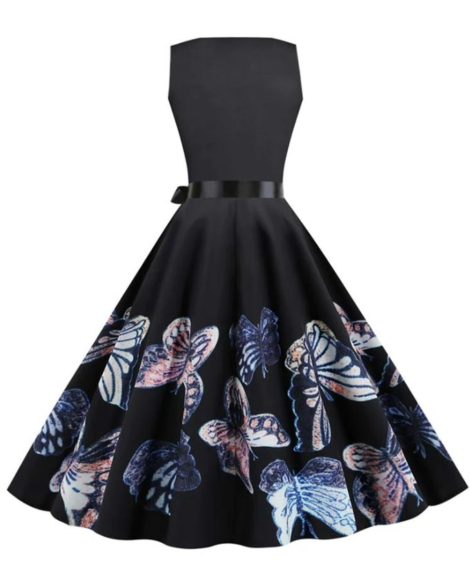 Rochie Evazată Violet De Epocă