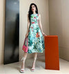 Rochie Florală Anii 40 Mint