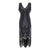 Rochie Gatsby - Charleston Negru Argintiu