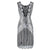 Rochie Gatsby Scurta Argintie
