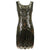 Rochie Gatsby Scurta Neagra Si Aurie