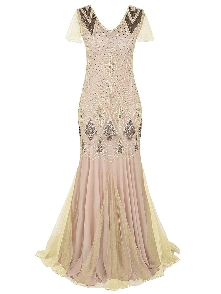 Rochie Gatsby Lungă Haute Couture Ivory