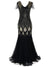 Rochie Gatsby Haute Couture Lunga Neagra Si Aurie