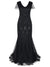 Rochie Gatsby Lungă, Neagră Haute Couture