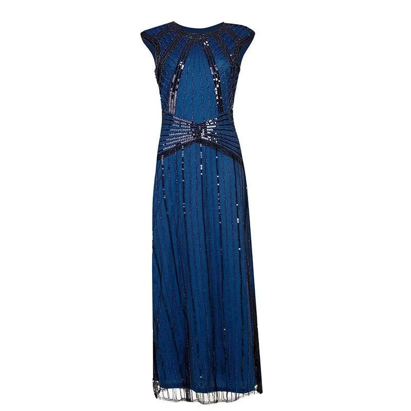 Rochie Gatsby Lungă Șic Bleumarin