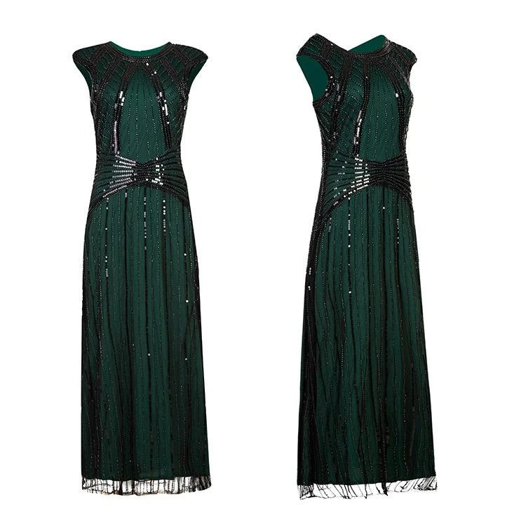 Rochie Gatsby Lunga Verde