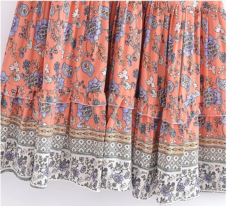 Rochie Hippie Anilor 70 Roz