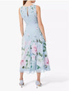 Rochie Lungă Florală Albastră Vintage