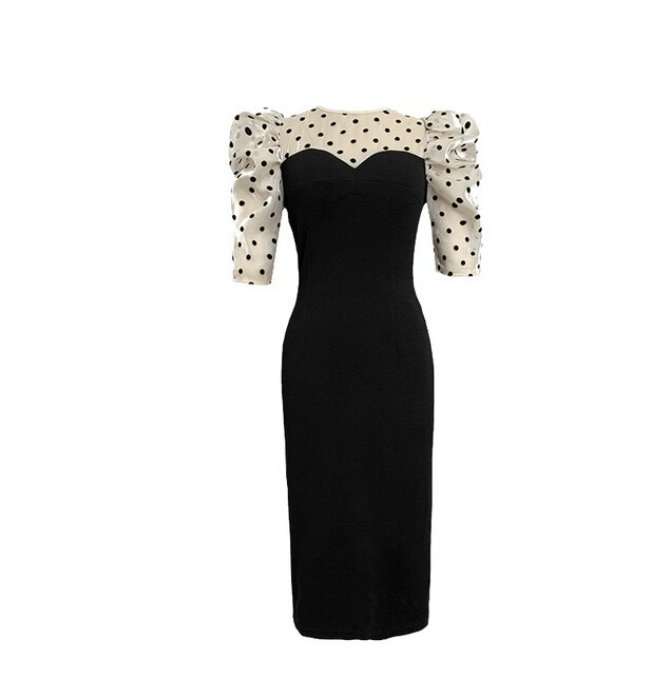 Rochie Midi Vintage Cu Buline