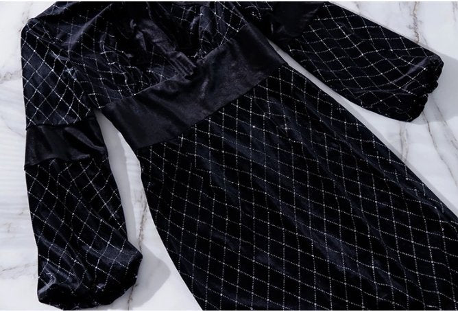 Rochie Vintage Aur Negru