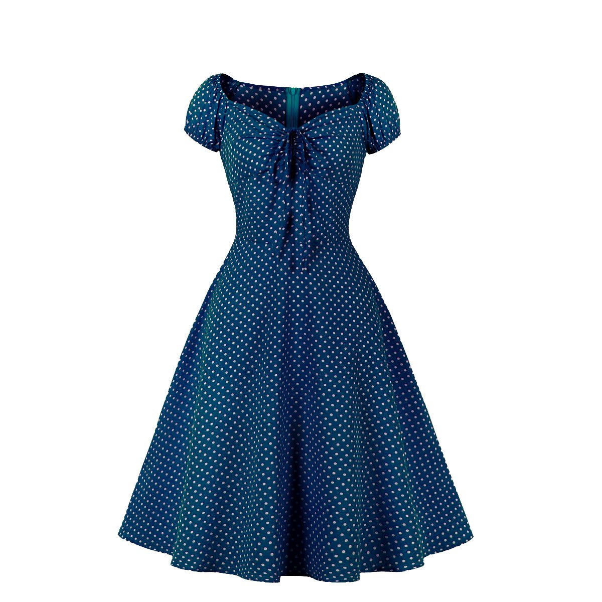 Rochie Albastră Vintage Deschisă