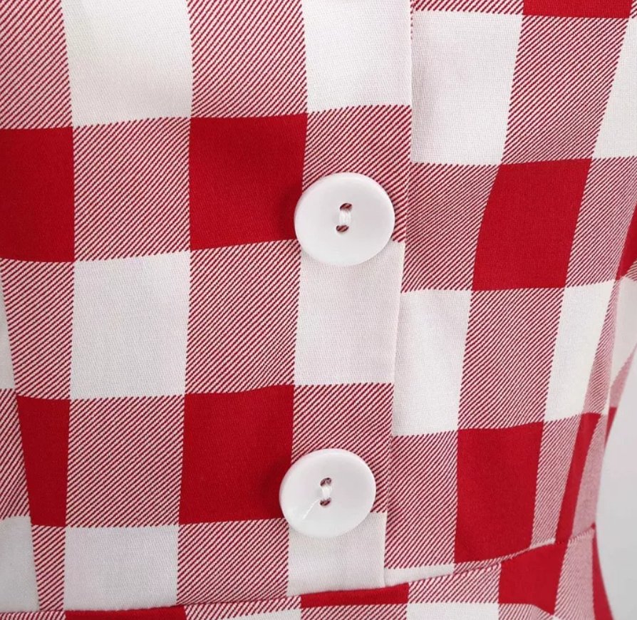 Rochie Roșie Retro Anilor 50