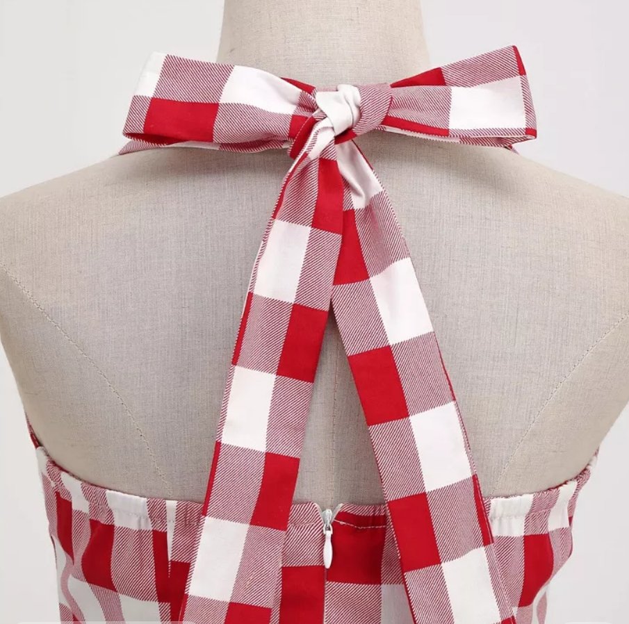 Rochie Roșie Retro Anilor 50