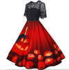 Rochie Neagră Retro De Halloween