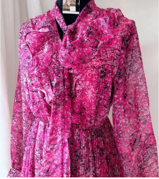 Rochie Retro Din Dantela Mov