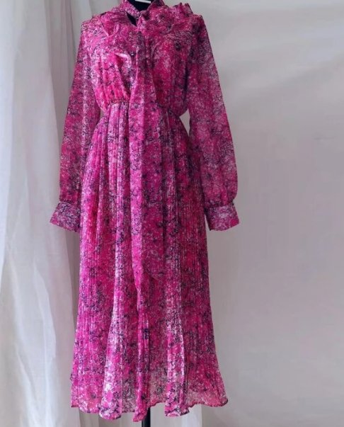 Rochie Retro Din Dantela Mov