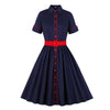 Rochie Rockabilly Bleumarin