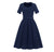 Rochie Vintage În Stil Bleumarin Anilor 50
