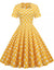 Rochie Stilul Anilor 50 Vintage News Galben