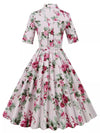 Rochie Stil Trandafiri Vintage Anilor 50