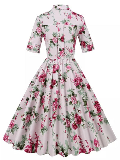 Rochie Stil Trandafiri Vintage Anilor 50