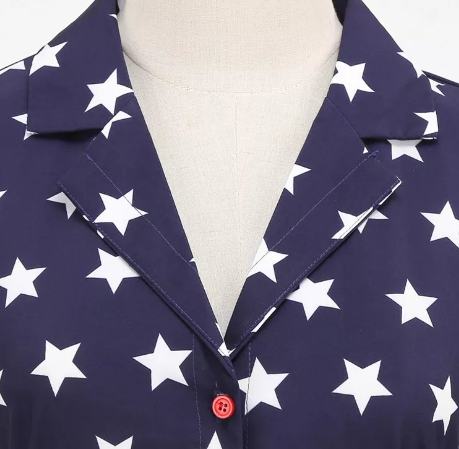 Rochie De Damă Stil Anii 60 Albastru Regal