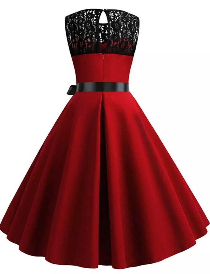 Rochie Stil Anii 60 Pentru Femei Bordeaux