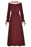 Rochie Stil Anii 40 Bordeaux