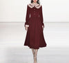 Rochie Stil Anii 40 Bordeaux