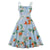 Rochie Stil Vintage Marime Plus Albastra