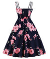 Rochie Cu Flori Deschise In Stil Vintage, Marime Mare