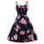 Rochie Cu Flori Deschise In Stil Vintage, Marime Mare
