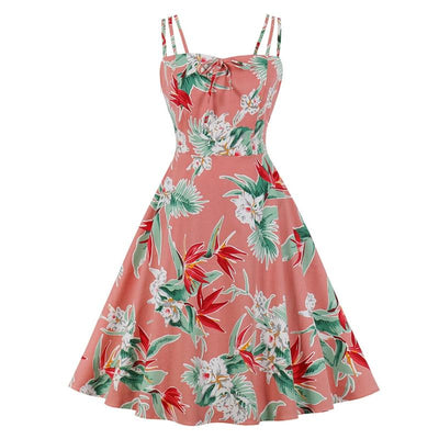 Rochie Stil Vintage Marime Plus Roz
