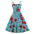 Rochie Plus Size Vintage Style Roses