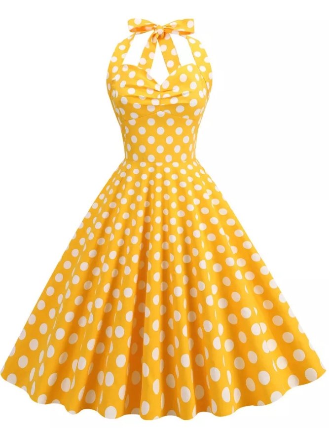 Rochie Leagăn Anii 50 Umăr Gol