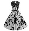 Rochie Alb-Negru Anilor 60